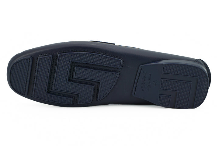 Elegante marineblaue Loafers aus Kalbsleder