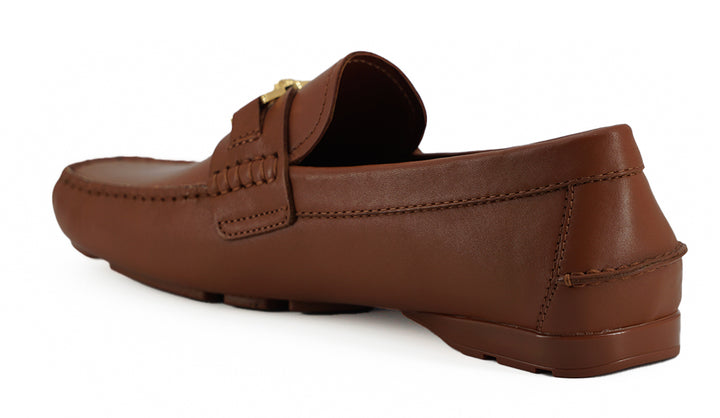 Elegante Loafers aus Leder mit Medusa-Prägung