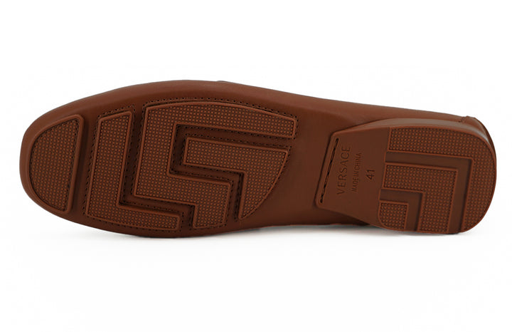 Elegante Loafers aus Leder mit Medusa-Prägung