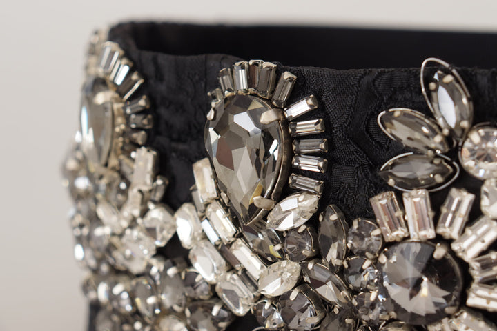Elegant rhinestone-studded silk belt