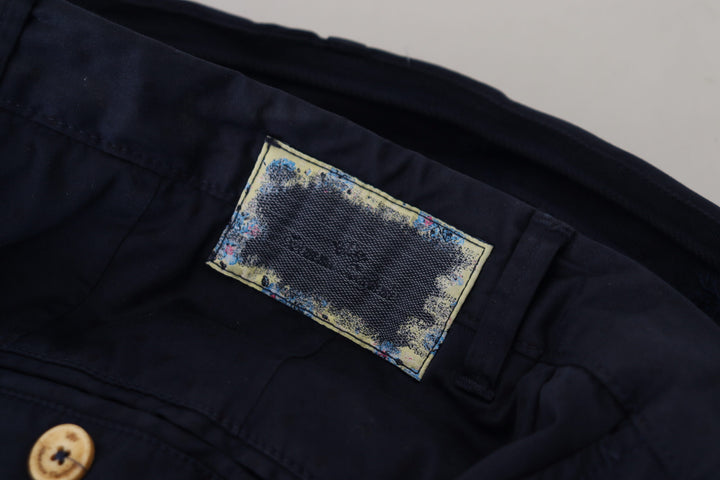 Dunkelblaue Baumwoll-Skinny-Hose für Männer