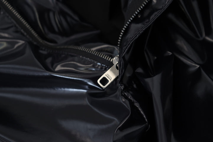 Schwarz Glänzende Nylon Skinny Männer Hosen