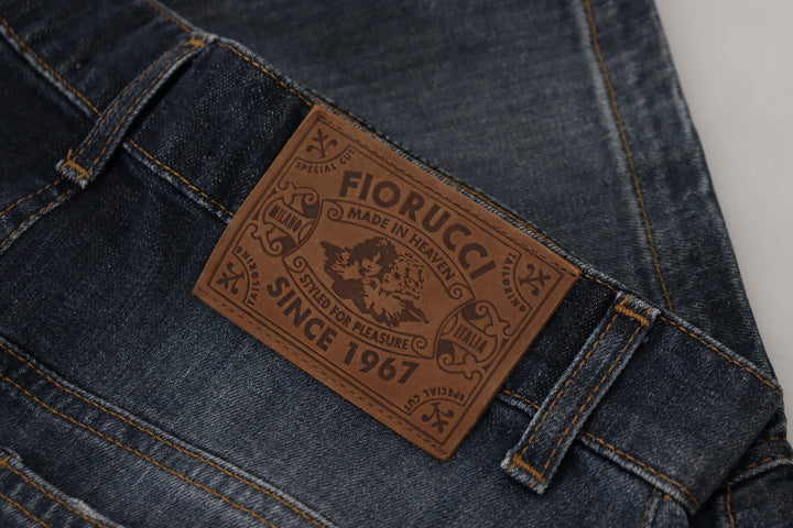 Dunkelblau gewaschener Denimrock mit mittlerer Taille und Bleistiftschnitt