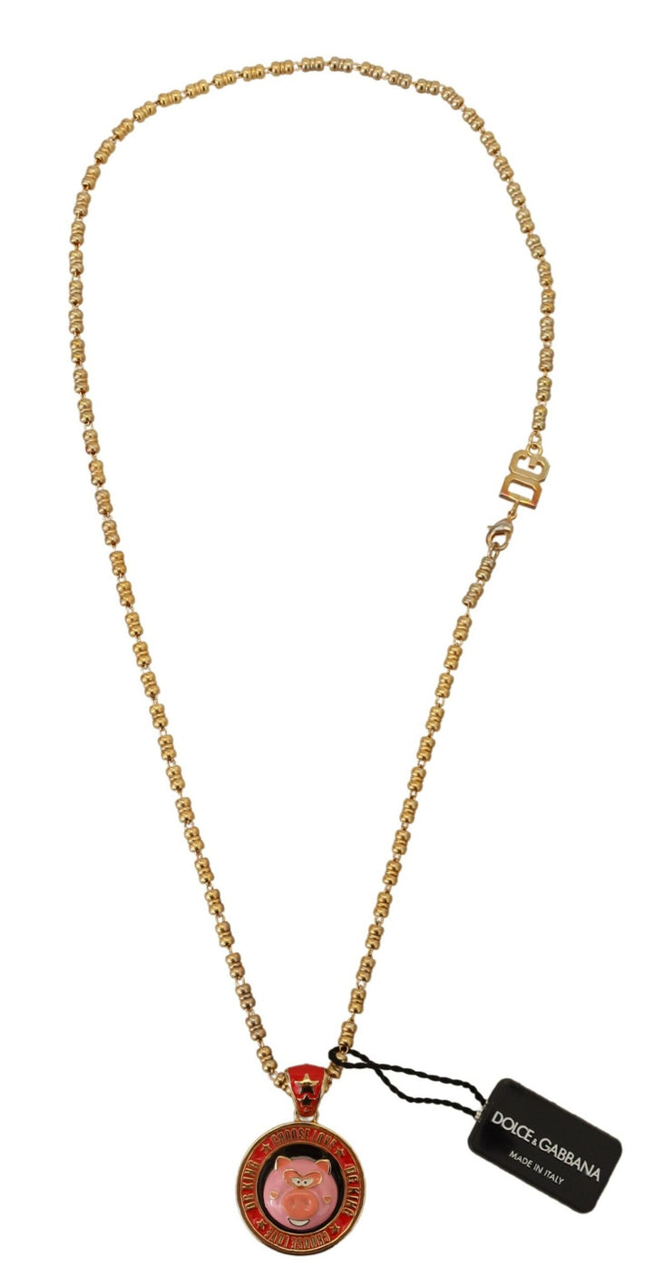 Elegant gold charm chain necklace