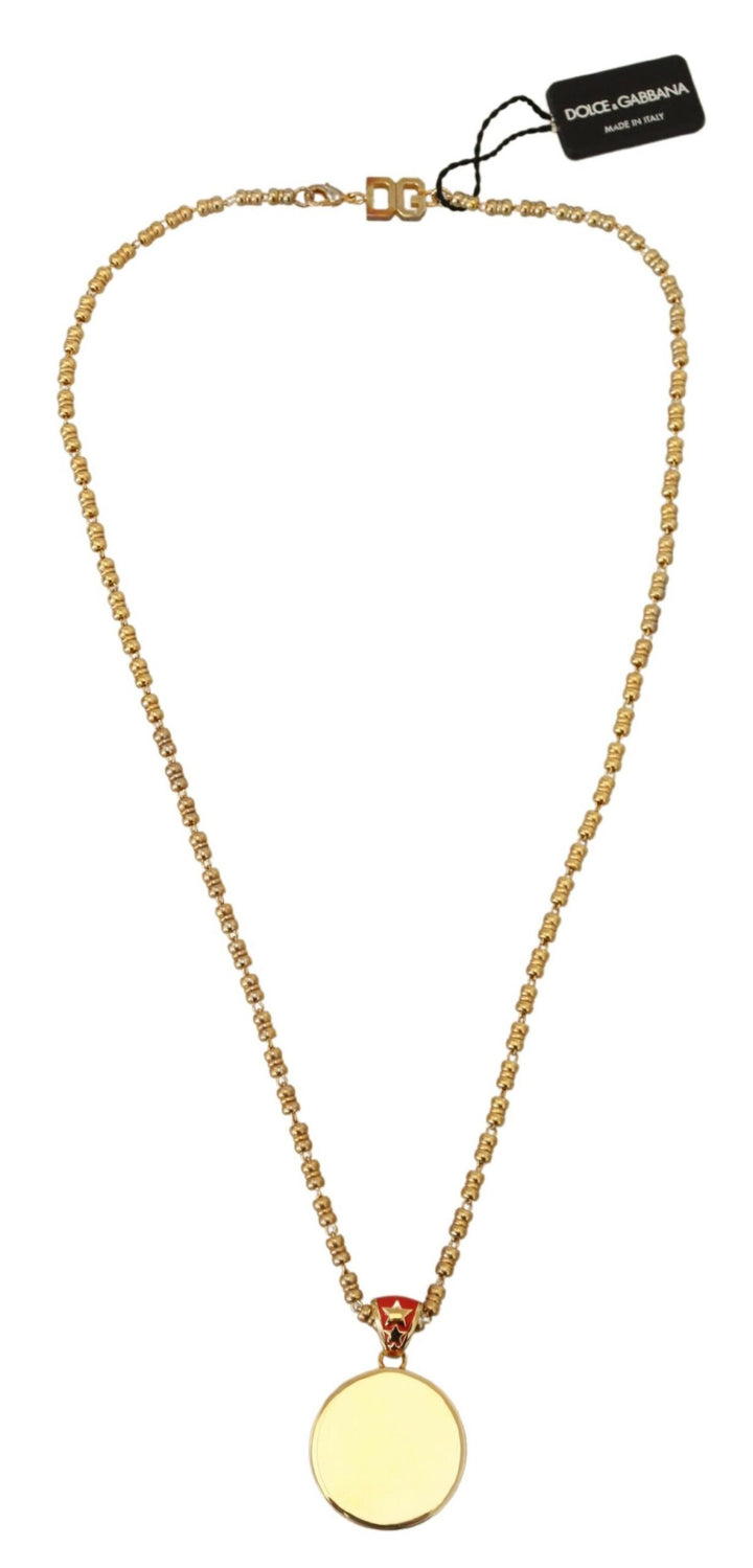Elegant gold charm chain necklace