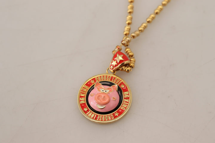 Elegant gold charm chain necklace