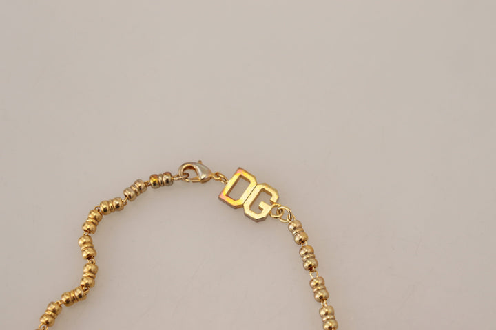 Elegant gold charm chain necklace