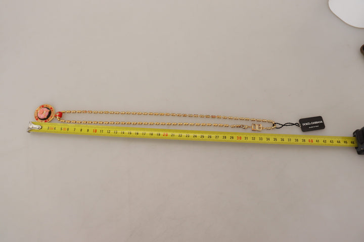 Elegant gold charm chain necklace