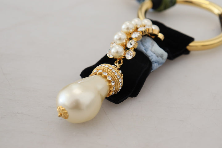 Elegant gold-brass pearl necklace