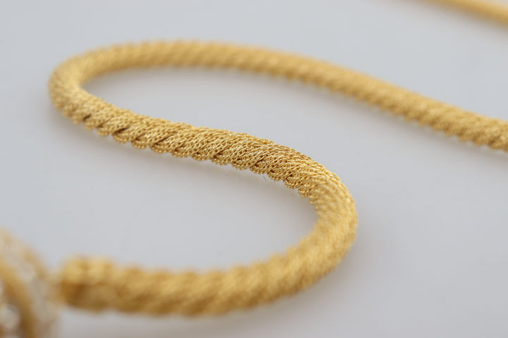 Elegant gold-brass pearl necklace
