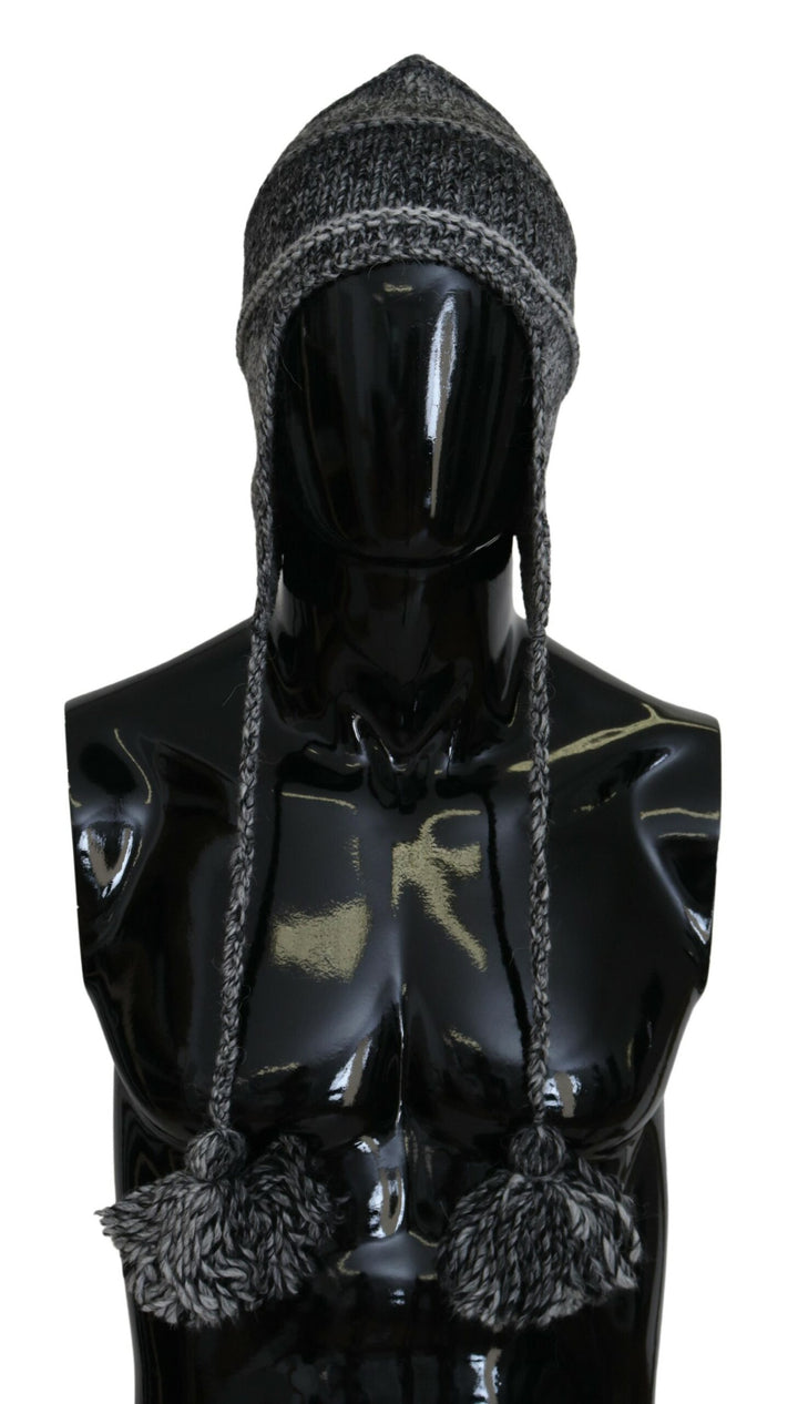 Elegant grey knitted hat