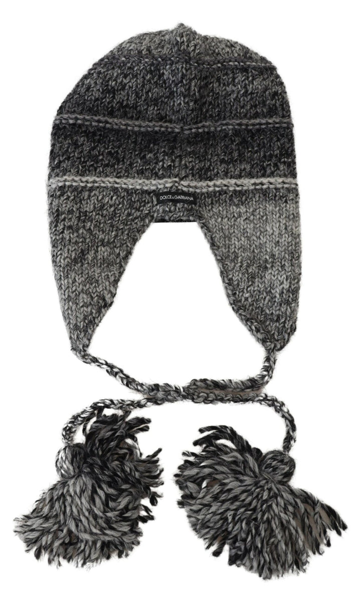 Elegant grey knitted hat