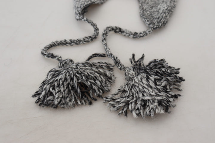 Elegant grey knitted hat