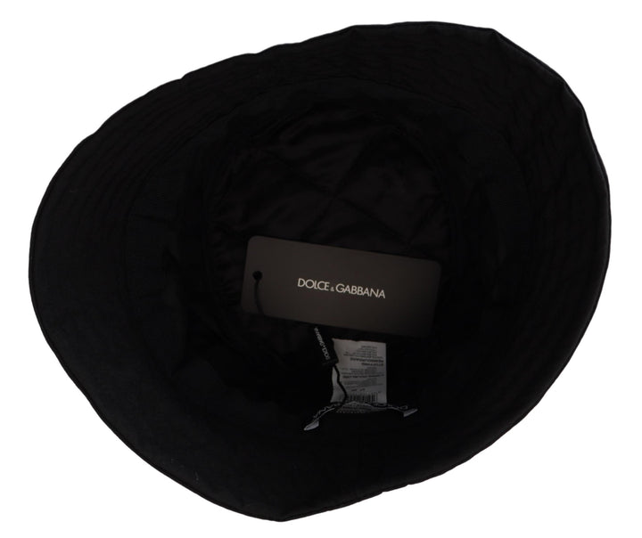 Elegant black bucket cap