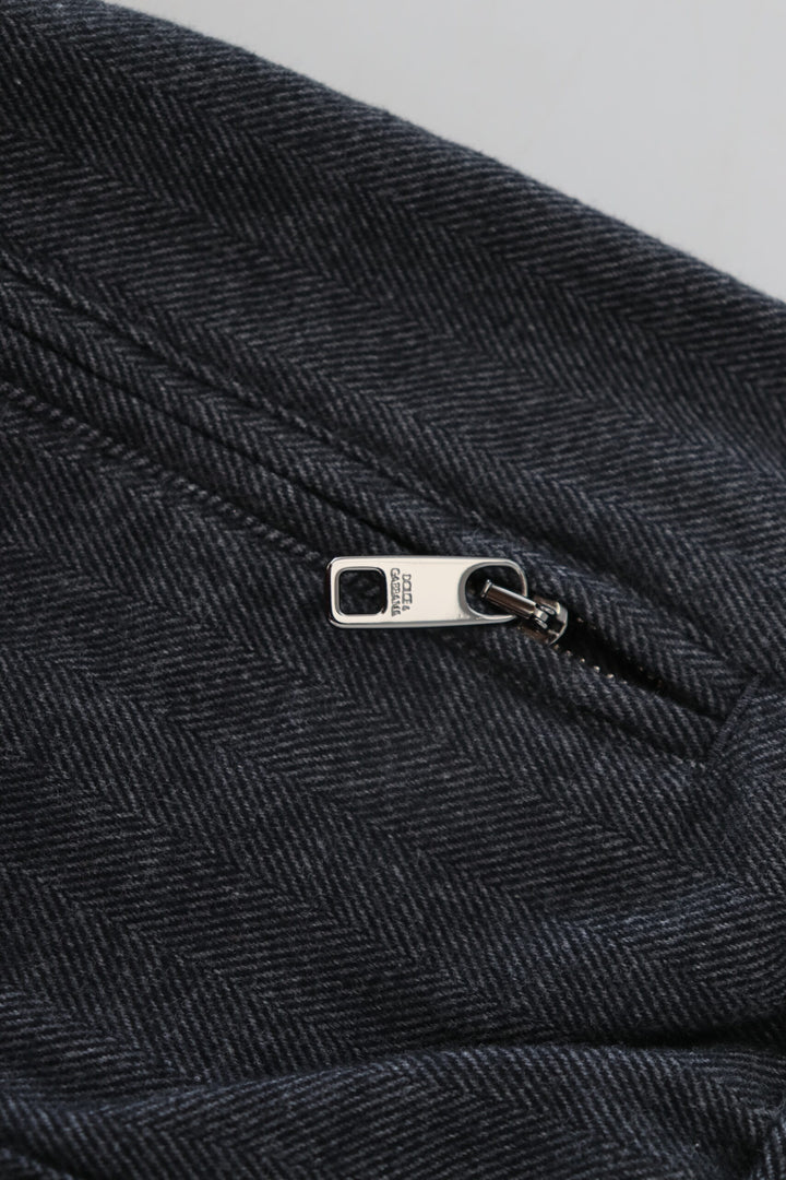 Elegant grey cotton joggers for men