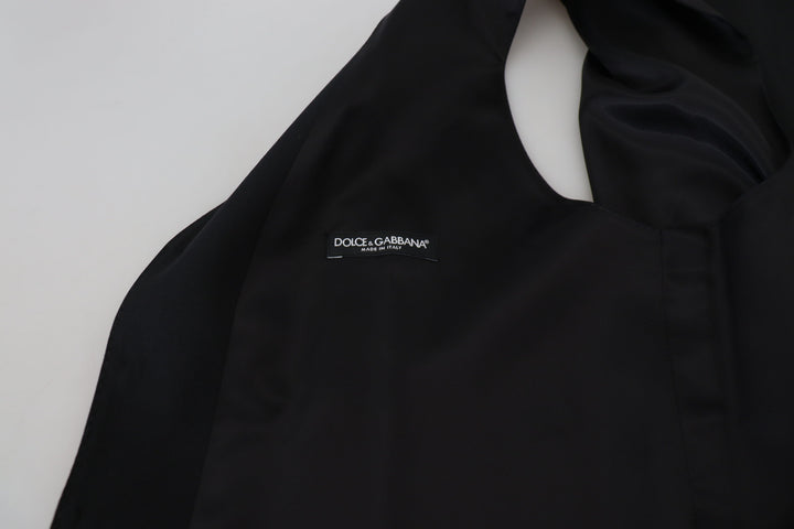 Schwarze Schurwollweste Formelle Weste