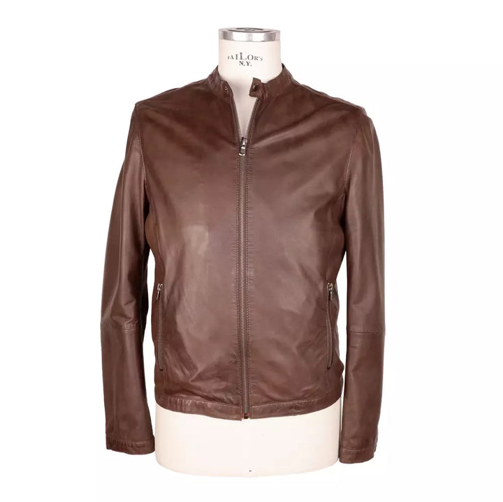 Braune Lederjacke für Männer