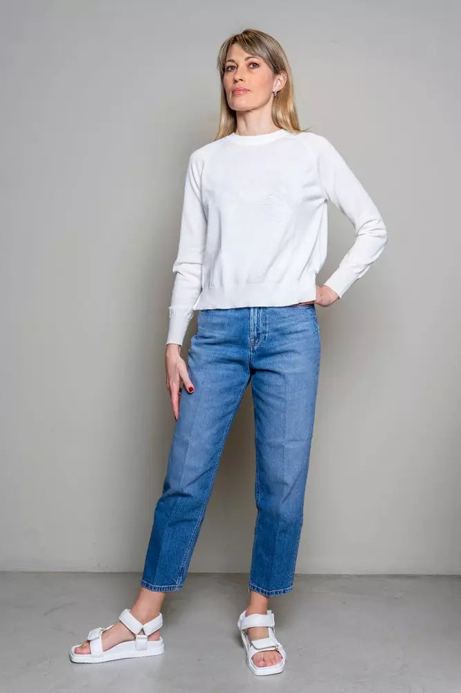 Blaue Baumwolle Frauen Jeans