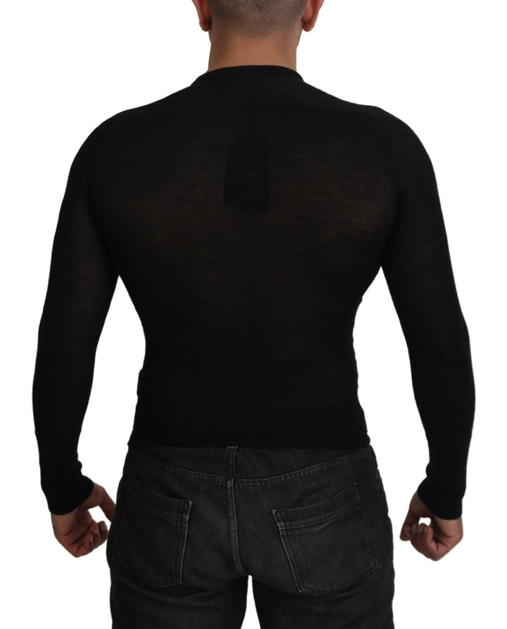 Elegant black cashmere sweater