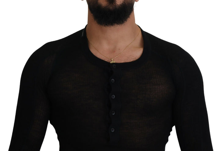 Elegant black cashmere sweater