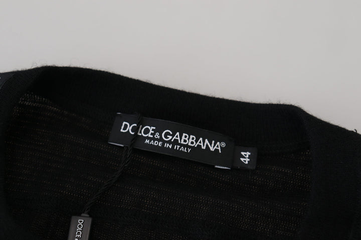 Elegant black cashmere sweater