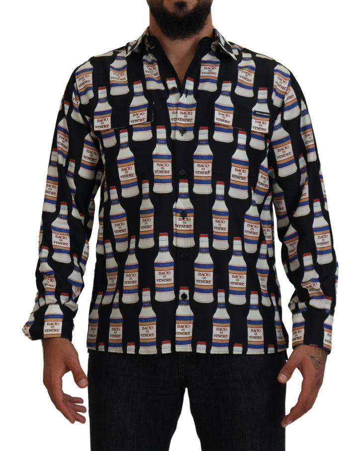 Elegant silk shirt with long sleeves