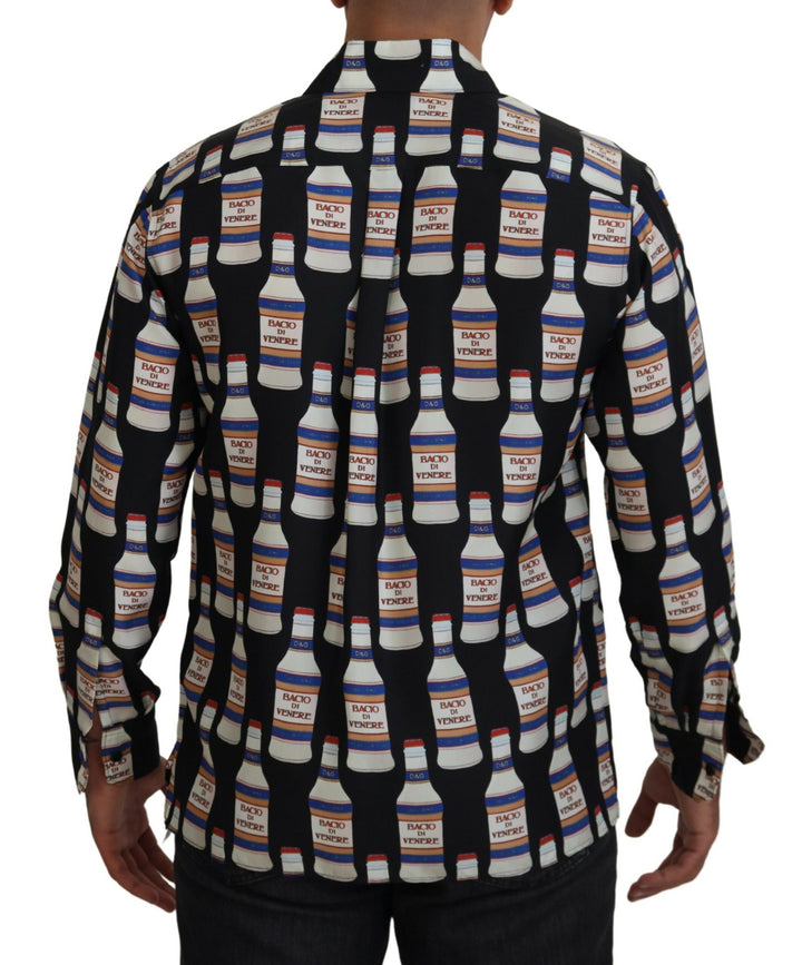 Elegant silk shirt with long sleeves