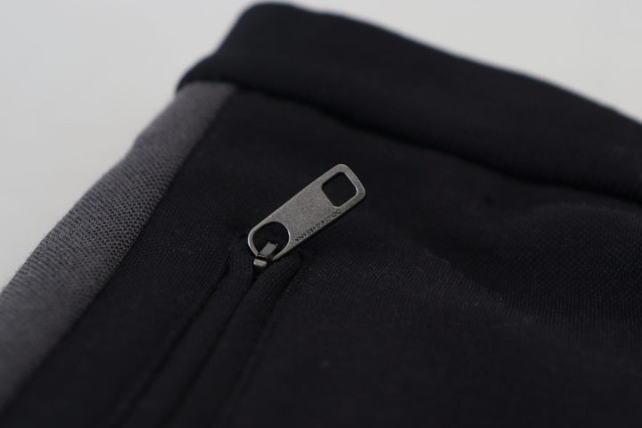 Elegant black jogger pants made from a luxurious wool blend