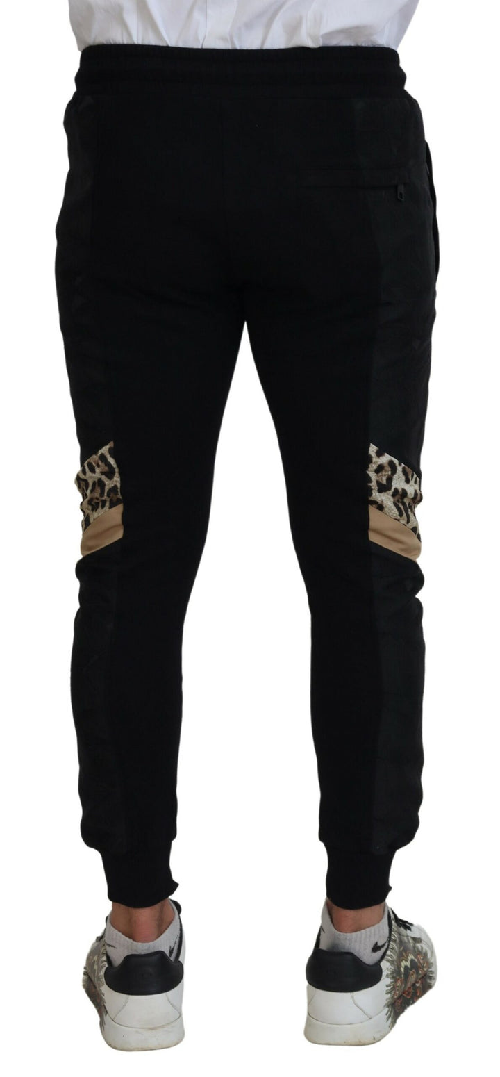 Schwarze Polyester Skinny Jogger Herren Hosen