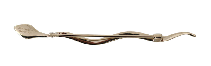 Elegant silver crystal brooch pin