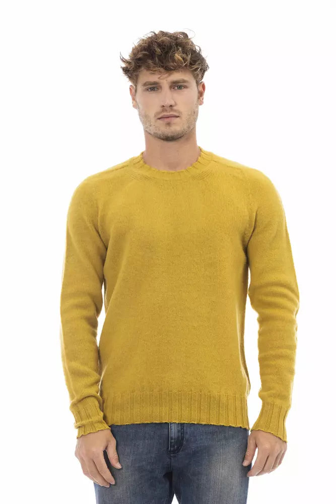 Gelber Wollpullover für Herren