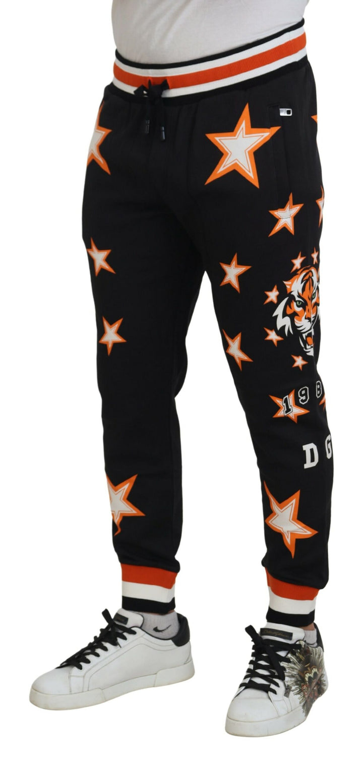 Schwarz Orange Star Hose Sporthose