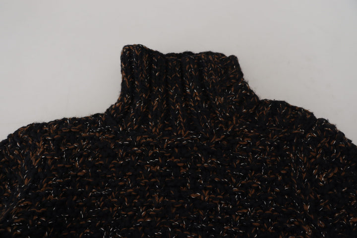 Brauner Fatto A Mano Rollkragenpullover Pullover