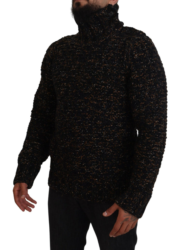 Brauner Fatto A Mano Rollkragenpullover Pullover