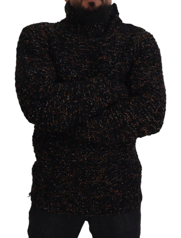 Brauner Fatto A Mano Rollkragenpullover Pullover