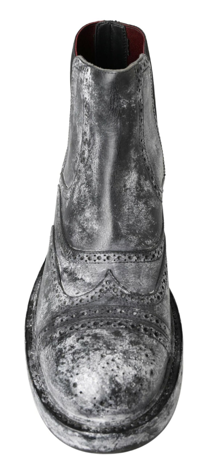Schwarzgraue Lederstiefeletten