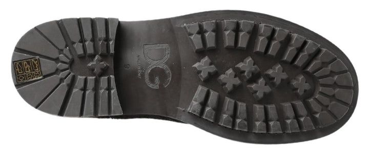 Schwarzgraue Lederstiefeletten