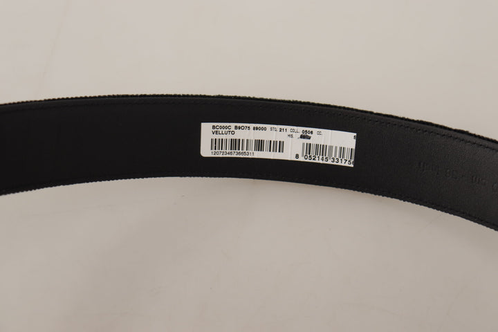 Sophisticated leather belt made of velvet