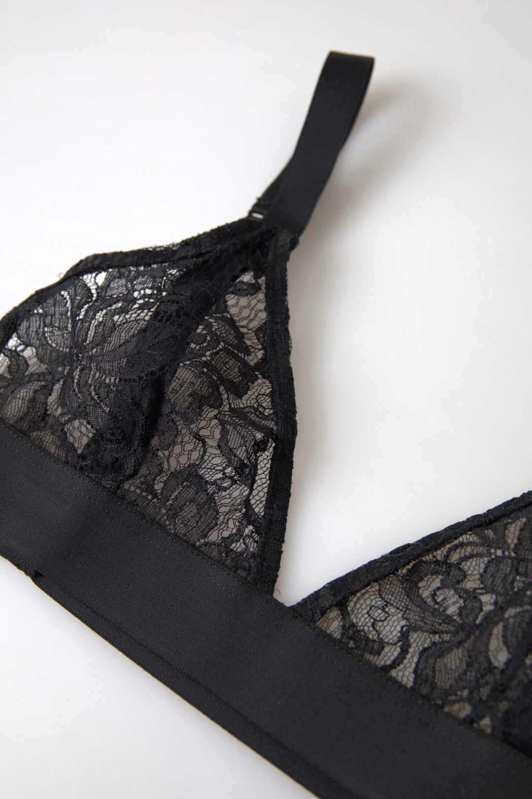 Schwarzer floraler Spitzen-Nylon-Stretch-BH Unterwäsche