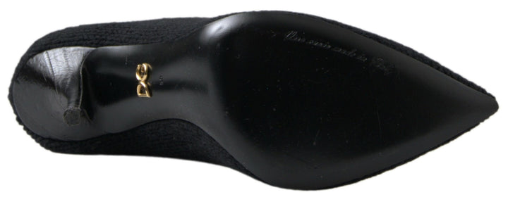 Schwarz Stiletto Heel Mid Calf Frauen Stiefel Schuhe