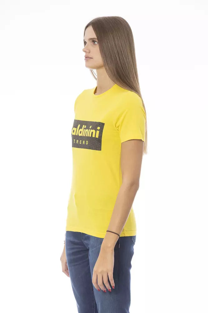 Gelbes Baumwoll-T-Shirt für Frauen