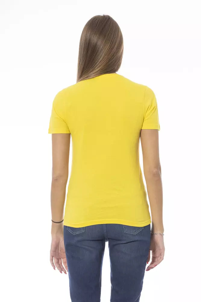 Gelbes Baumwoll-T-Shirt für Frauen