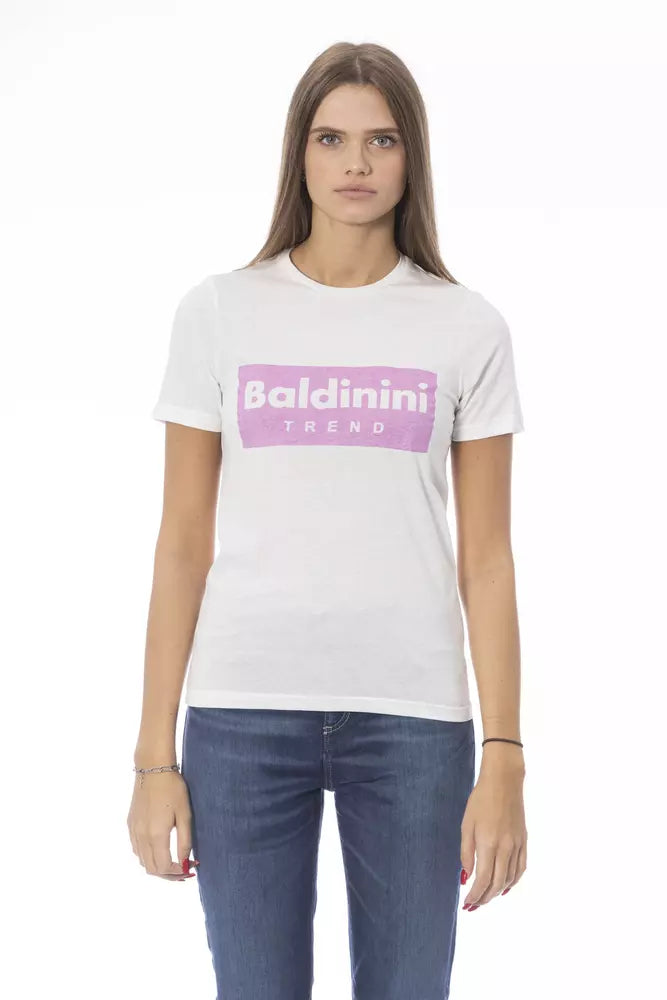 White cotton T-shirt for women