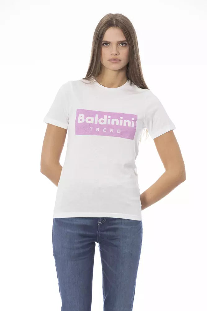 White cotton T-shirt for women