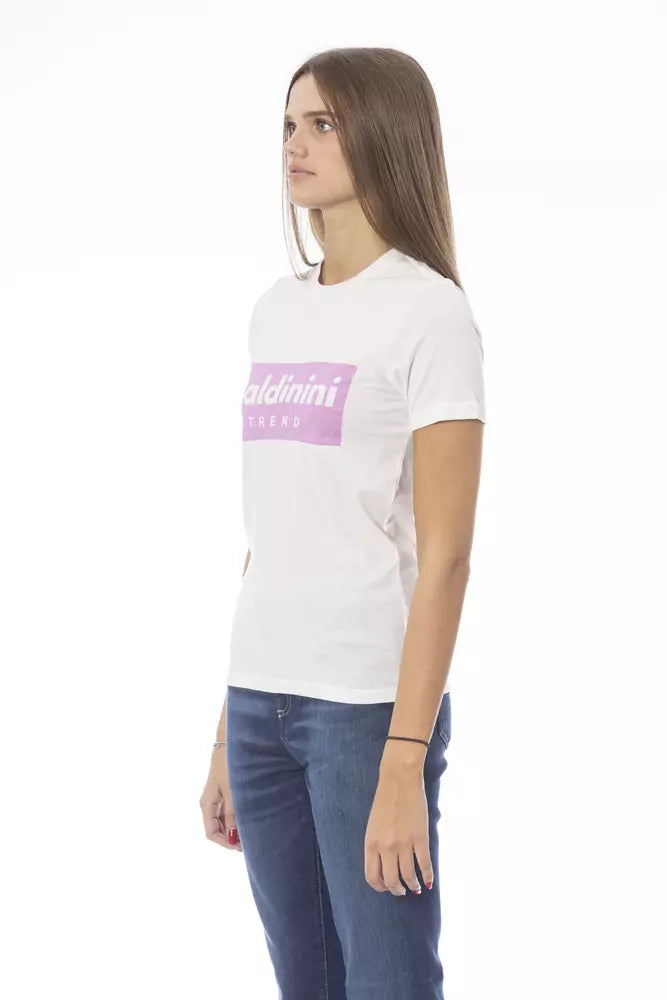 White cotton T-shirt for women