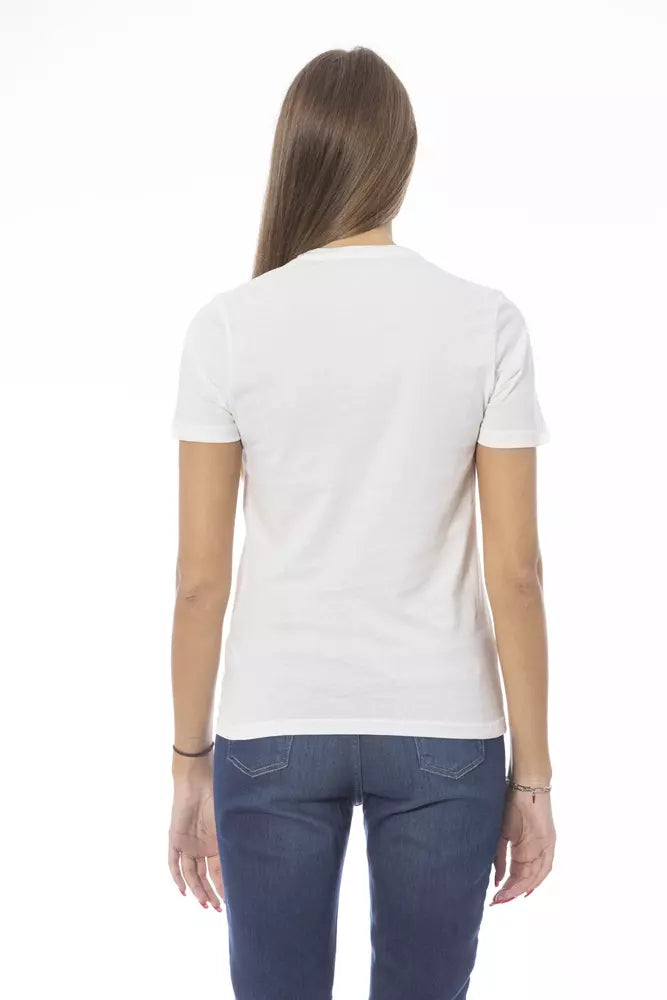 White cotton T-shirt for women