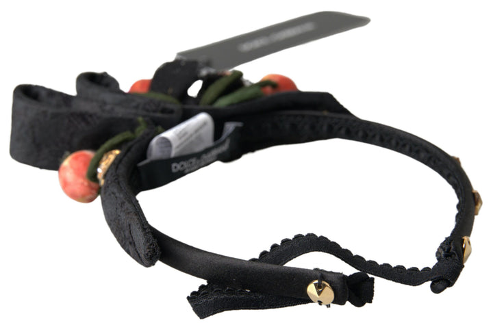 Schwarz mit multicolor Feigenfrucht Kristall Diadem Stirnband