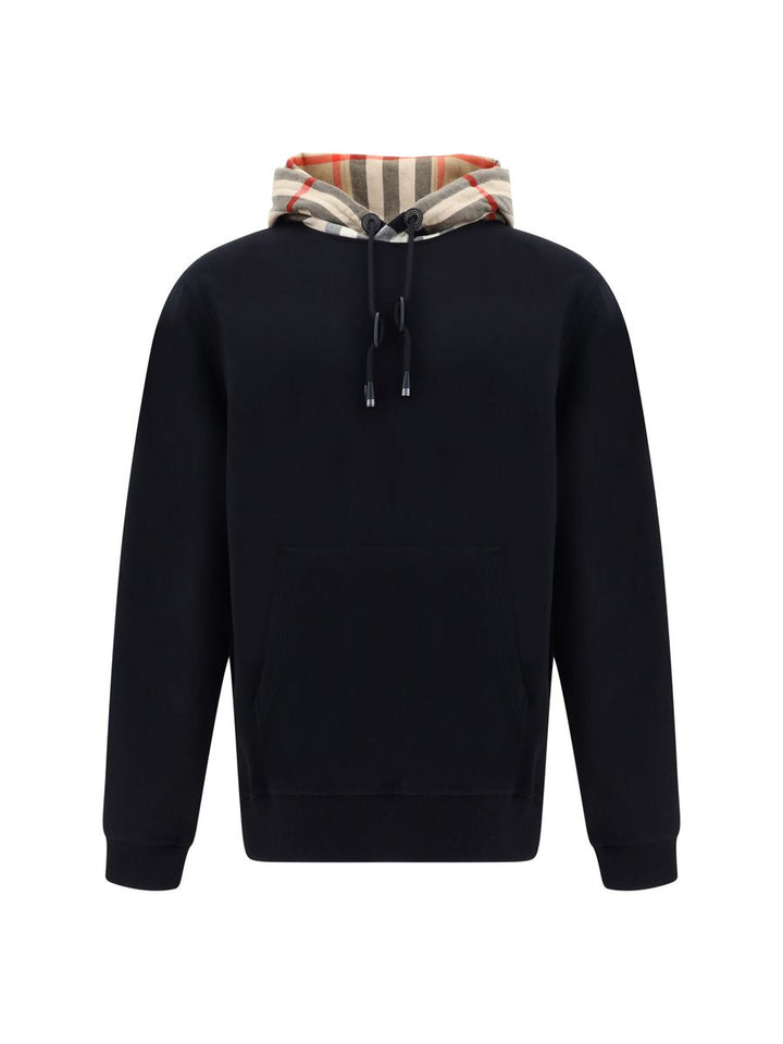 Eleganter schwarzer Samuel-Hoodie in Übergröße