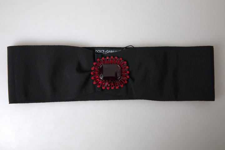 Exquisite embellished black belt