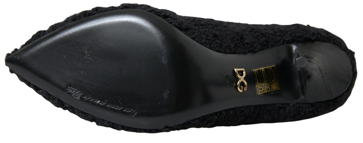 Schwarze Stiletto Heels Mittlere Wadenstiefel